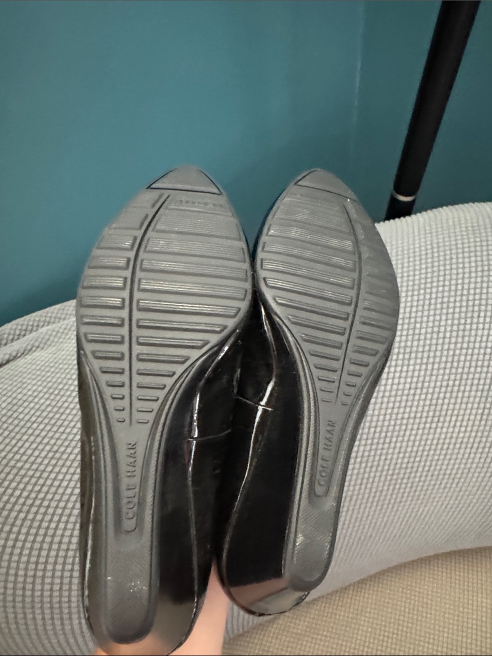 Cole Haan Black Patent Leather Pointed Ballet Flats - Picture 6 of 9